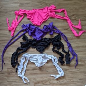 Rave Festival Set of Side Tie Bottoms Gogo Dancing